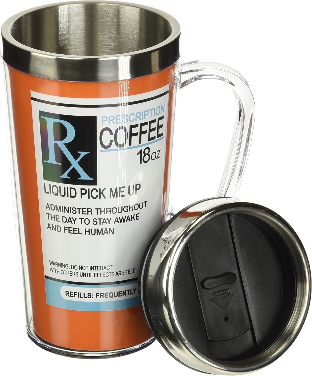 Prescription Coffee Cup (18 oz) - Insulated Travel Mug