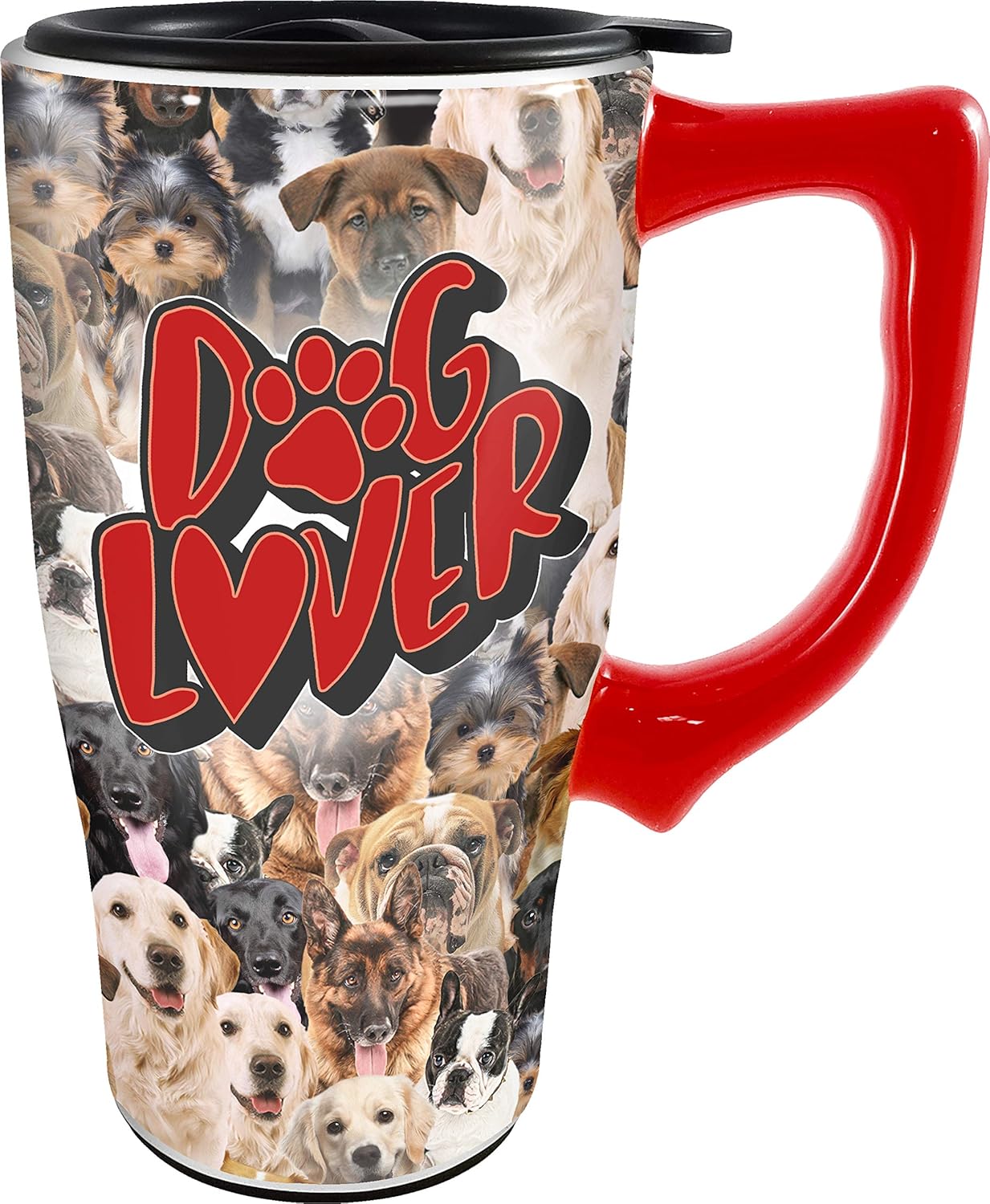 Dog Lover - Travel Mug Double Wall Ceramic (18 oz) Spoontiques
