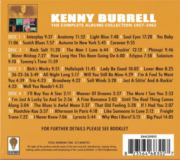 Kenny Burrell - The Complete Album Collection 1957-1962 CD Box Set UK Import
