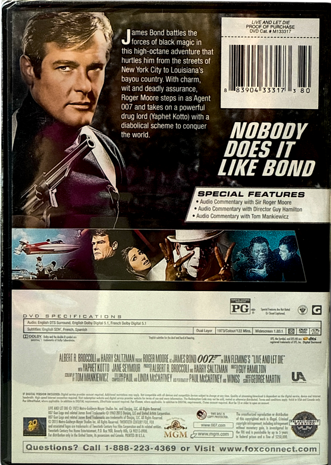 🎥 Live and Let Die (DVD) James Bond 007 Movie (New & Mint)