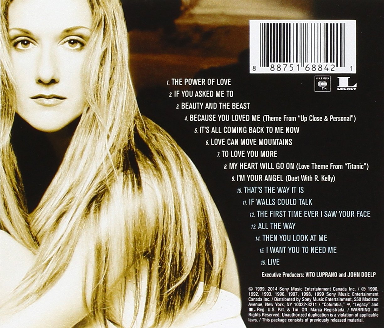 (🎤Celine Dion - Playlist – All the Way... A Decade of Song (CD) 16 Hits (New)