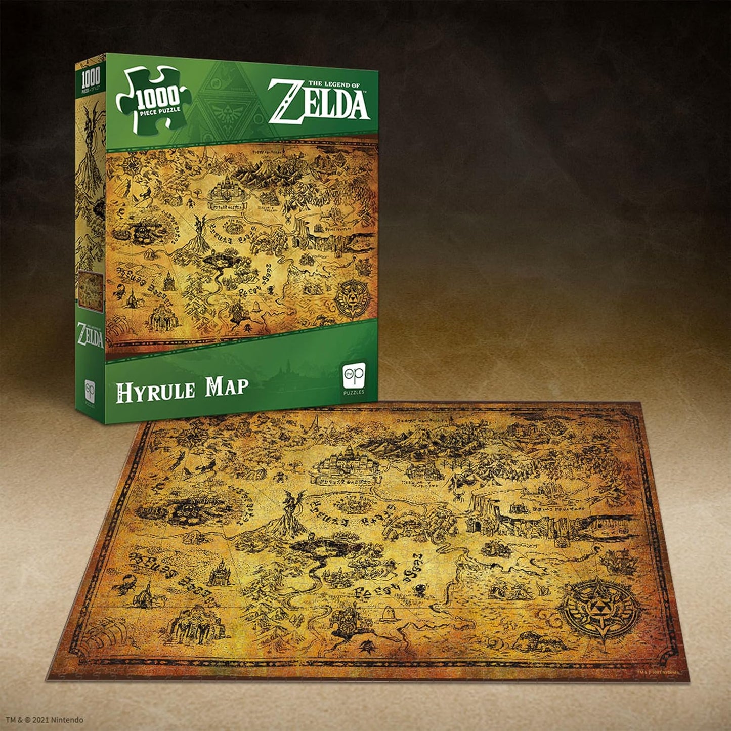 The Legend of Zelda Hyrule Map 1000-Piece Jigsaw Puzzle – Official Nintendo Licensed NEW