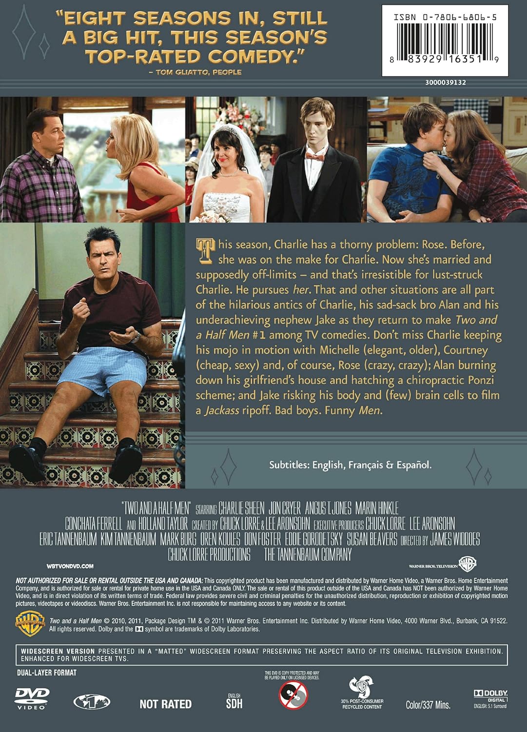 Two and a Half Men: Season 8 - Complete DVD Set New & Mint