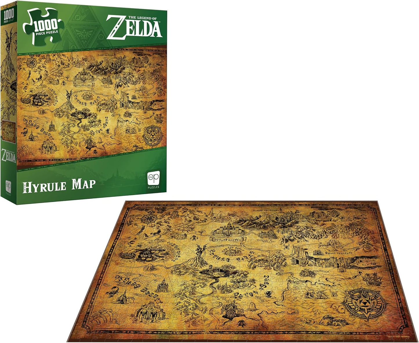 The Legend of Zelda Hyrule Map 1000-Piece Jigsaw Puzzle – Official Nintendo Licensed NEW