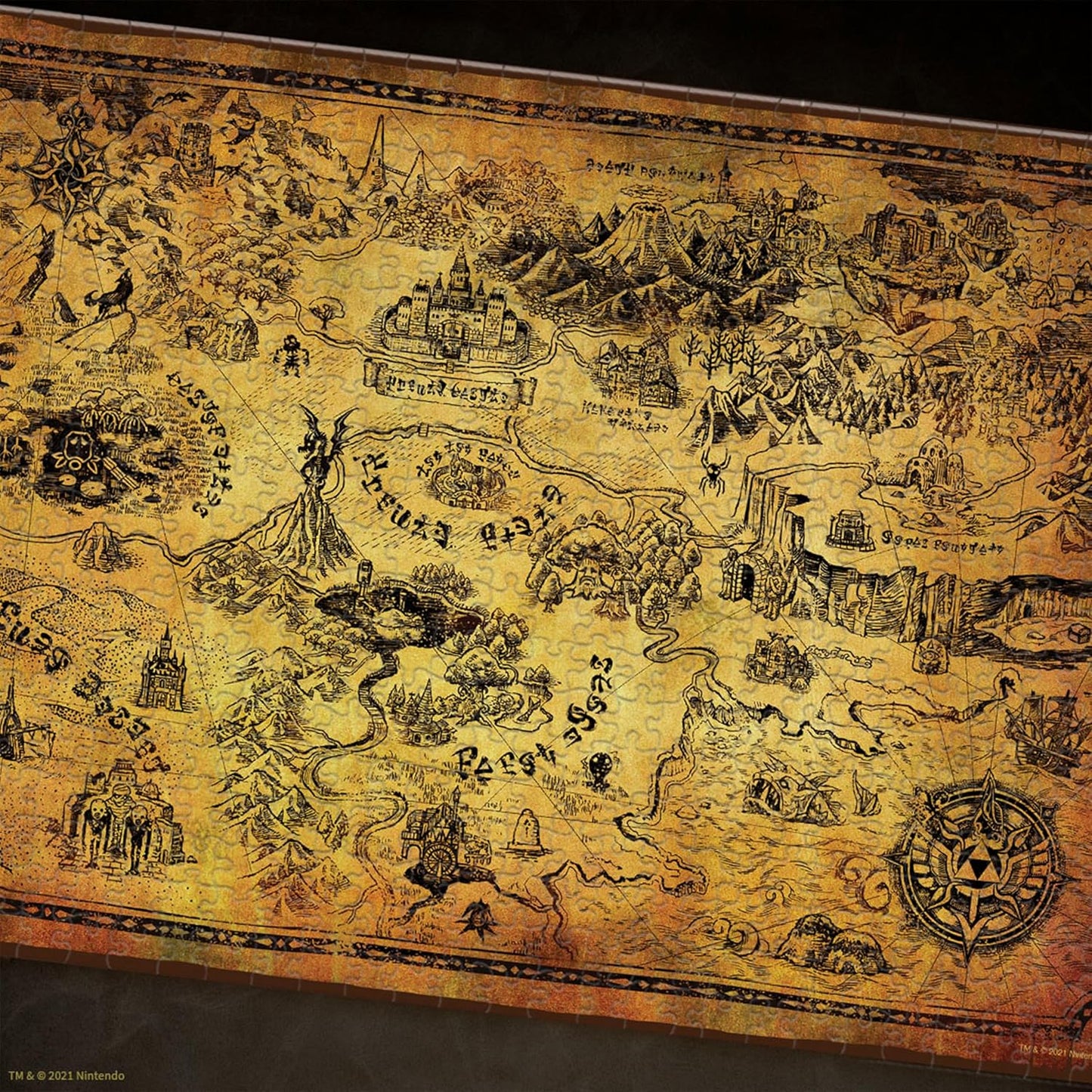 The Legend of Zelda Hyrule Map 1000-Piece Jigsaw Puzzle – Official Nintendo Licensed NEW