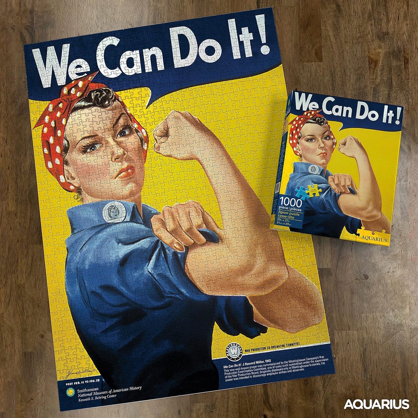 Smithsonian – Rosie the Riveter 1000-Piece Jigsaw Puzzle – “We Can Do It!” NEW