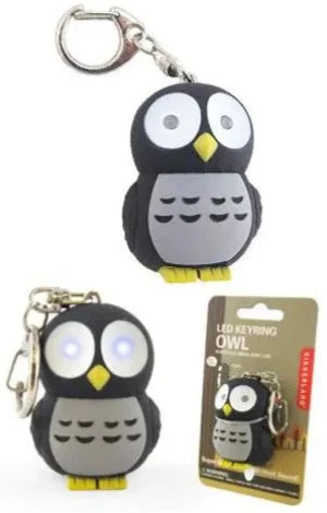 🦉Owl LED Keyring - With Super-Bright Light & Hooting Sound - From Kikkerland🦉