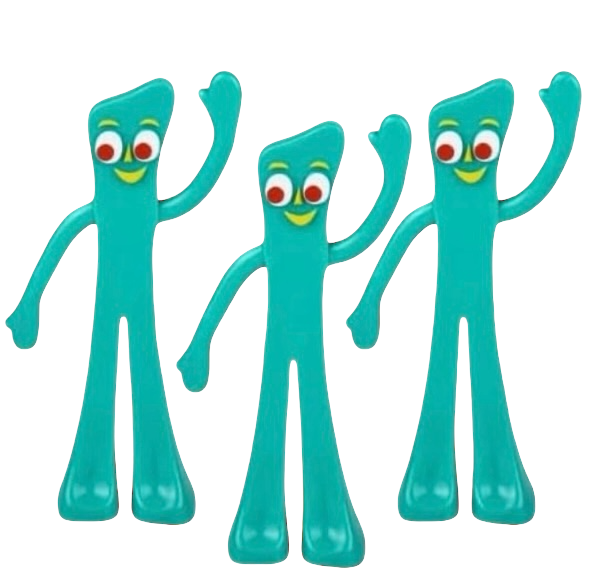 Gumby - Mini Bendable 3" Action Figure - Original Classic Made By NJ Croce