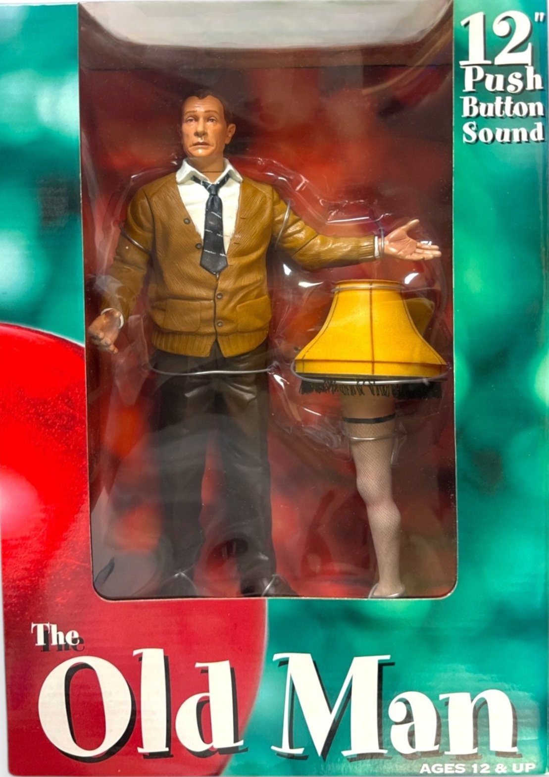 A Christmas Story 12" Action Figure -The Old Man & Leg Lamp Push Button Figure