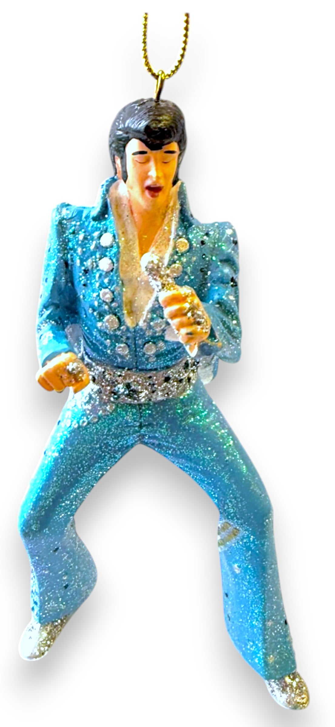 Elvis Presley Ornament - Jumpsuit Style (Blue Jumpsuit) Kurt S. Adler (New)