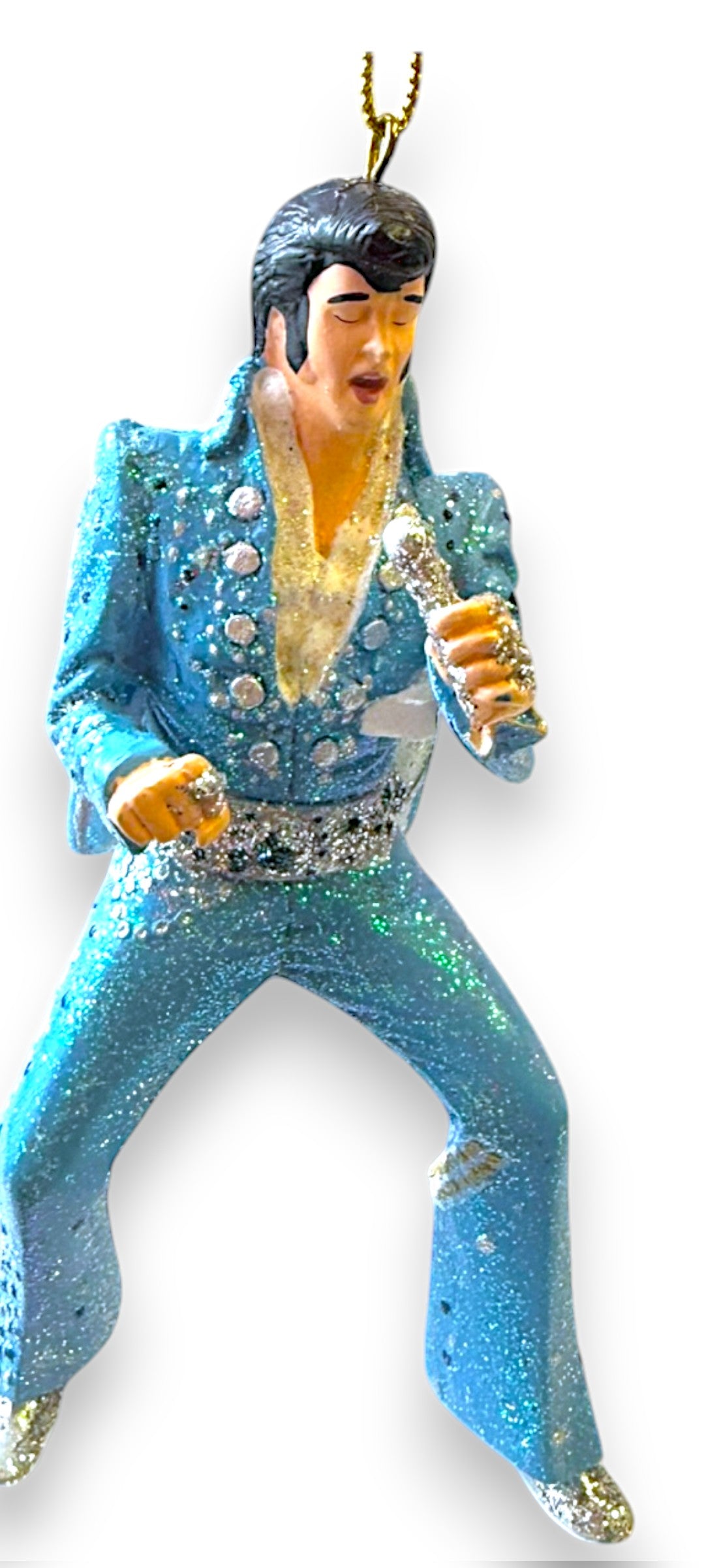 Elvis Presley Ornament - Jumpsuit Style (Blue Jumpsuit) Kurt S. Adler (New)
