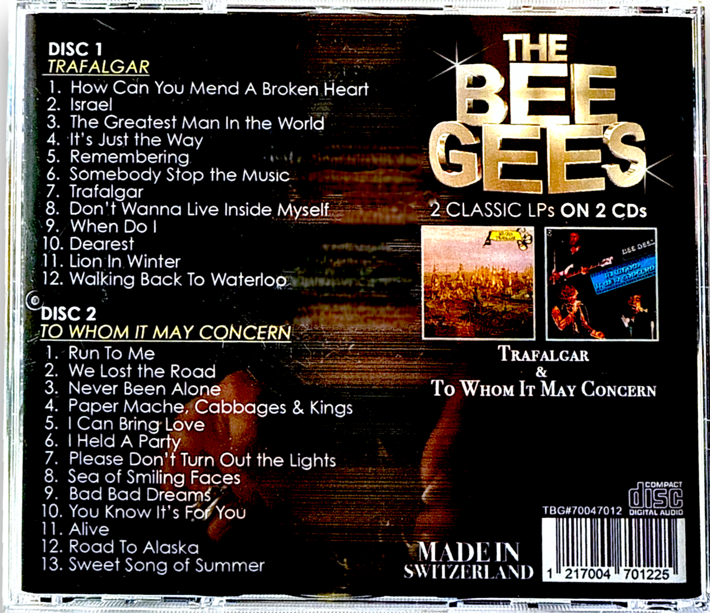 Bee Gees – Trafalgar / To Whom It May Concern (2-CD Set) 🎶 Two Albums - Import Switzerland