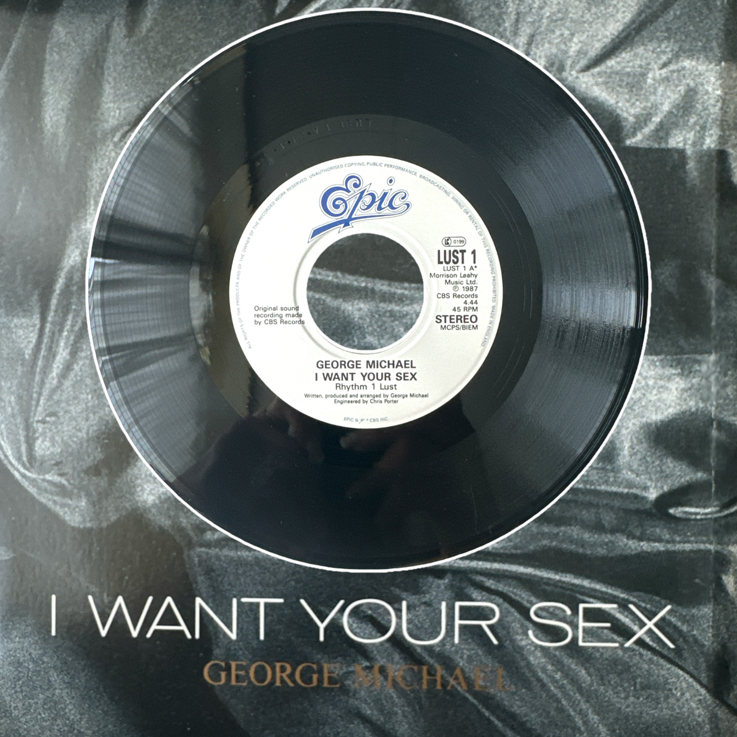 George Michael I Want Your Sex (Rhythm 1 Lust) / I Want You Sex (Rhythm 2 Brass in Love) Picture Sleeve