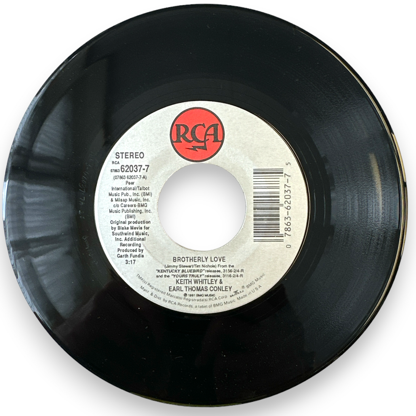 Keith Whitley – Brotherly Love B/W Backbone Job (New 7" 45 rpm)