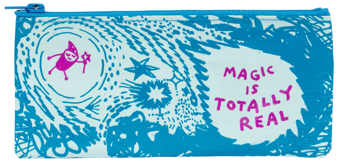 Magic Is Totally Real Zipper Pouch - Blue Q 95% Recycled Material (New)