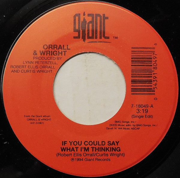 Orrall & Wright If You Could Say What I'm Thinking / Pound, Pound, Pound