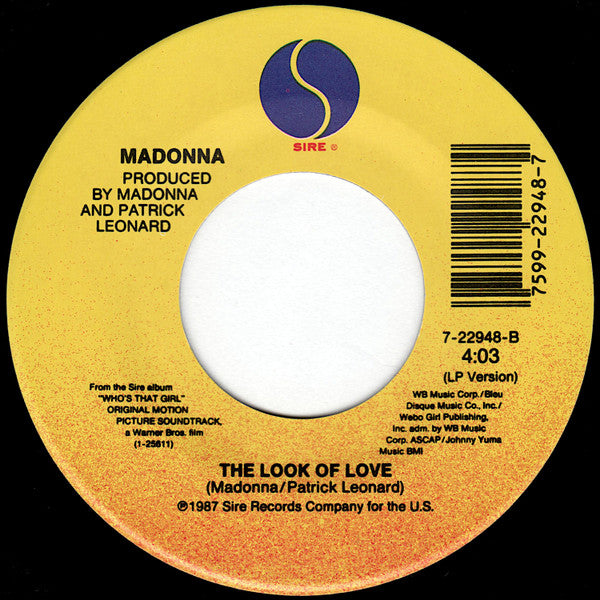 Madonna - Express Yourself B/W The Look Of Love - 7"Single Vinyl Record