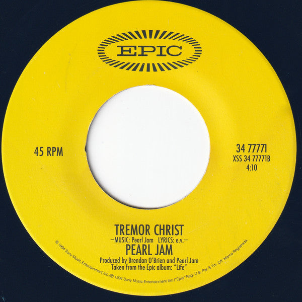 Pearl Jam - Spin The Black Circle B/W Tremor Christ 7" 45 rpm Single (Brand New)