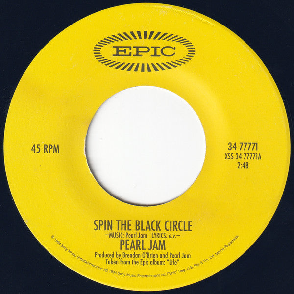 Pearl Jam - Spin The Black Circle B/W Tremor Christ 7" 45 rpm Single (Brand New)