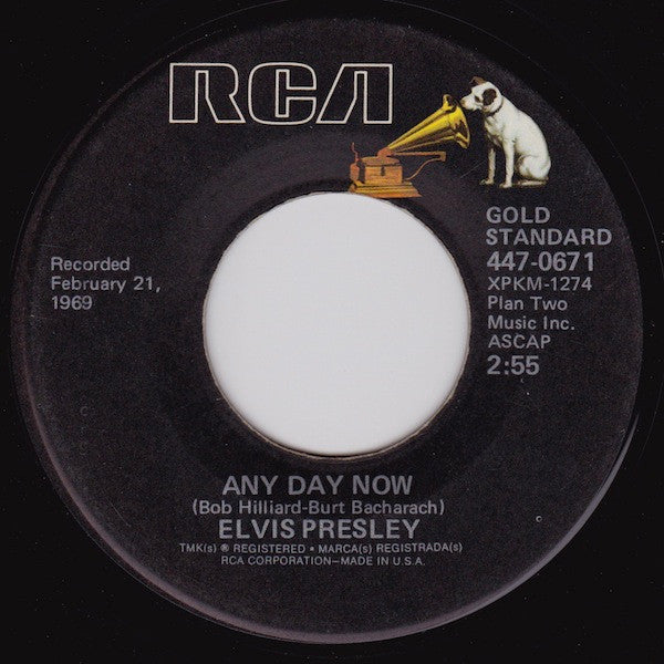Elvis Presley - 7" Single In The Ghetto B/W Any Day Now (Brand New)