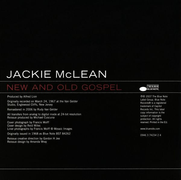 Jackie McLean β New And Old Gospel (CD β RVG Edition, Remastered)