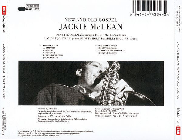 Jackie McLean β New And Old Gospel (CD β RVG Edition, Remastered)