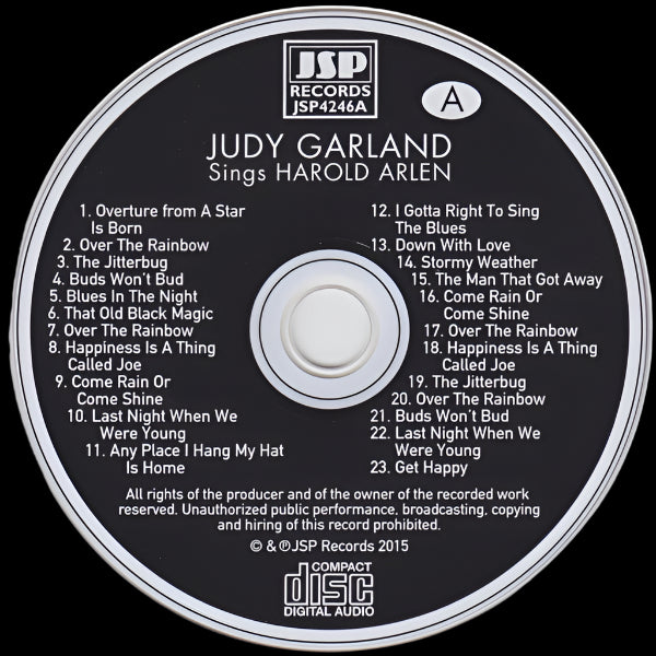 Judy Garland – Sings Harold Arlen 2 x CD, Compilation Import UK