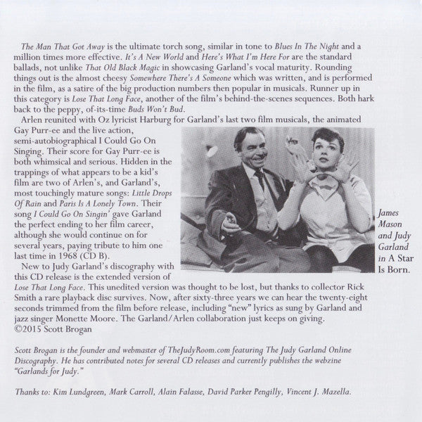 Judy Garland – Sings Harold Arlen 2 x CD, Compilation Import UK