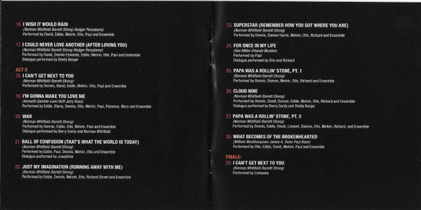 Ain’t Too Proud-The Life and Times of The Temptations CD Original Broadway Cast Recording