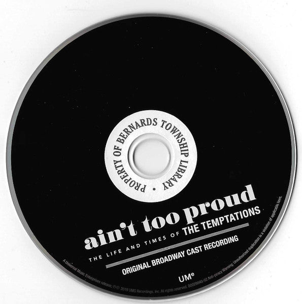Ain’t Too Proud-The Life and Times of The Temptations CD Original Broadway Cast Recording