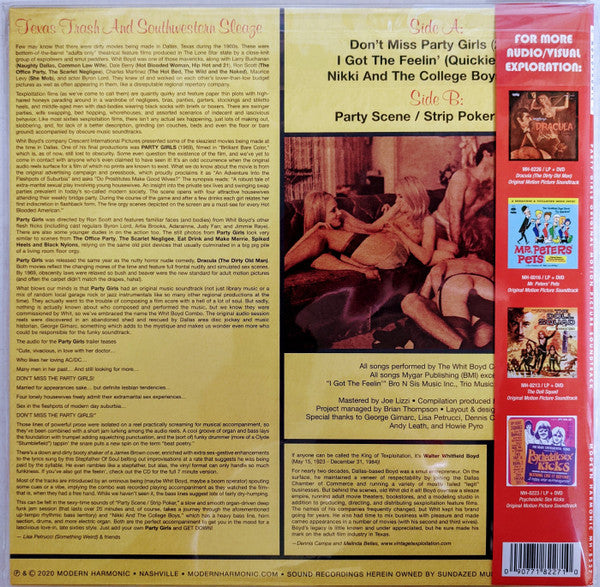 The Whit Boyd Combo – Party Girls (Original Motion Picture Soundtrack) New & Mint