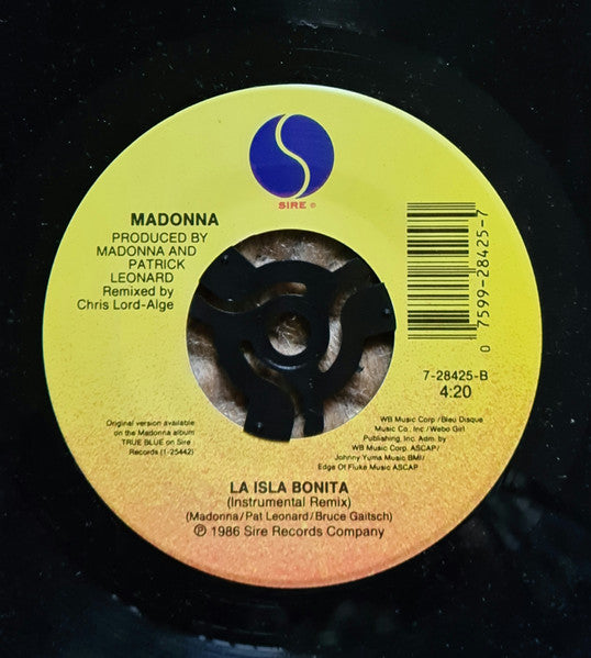 Madonna – La Isla Bonita 7" Single Vinyl Record (NEW)