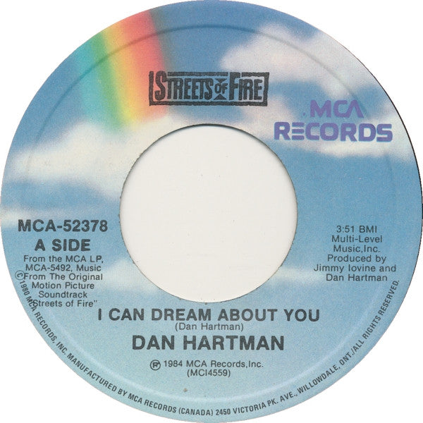Dan Hartman / The Blasters - I Can Dream About You B/W Blue Shadows (7" Vinyl, Single)