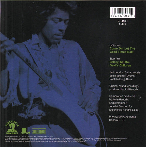 The Jimi Hendrix Experience – Come On (Let The Good Times Roll) / Calling All The Devil's Children Vinyl Record Picture Sleeve