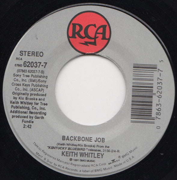 Keith Whitley – Brotherly Love B/W Backbone Job (New 7" 45 rpm)