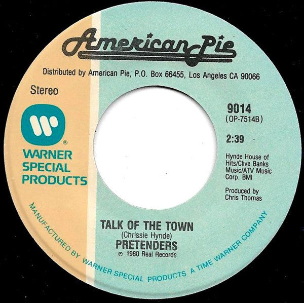 Pretenders โโ Stop Your Sobbing / Talk Of The Town New & Mint