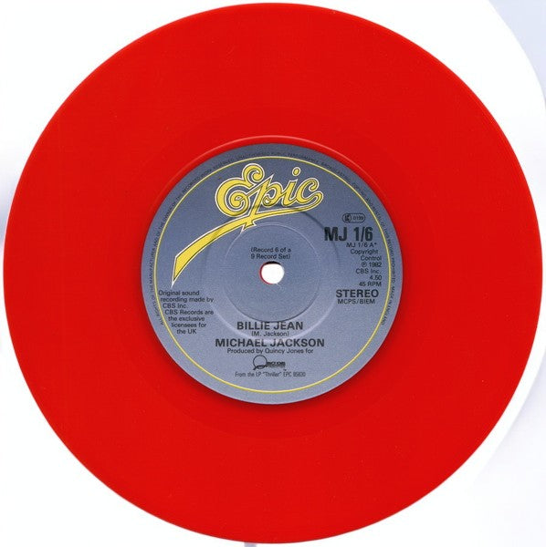 Michael Jackson - 9 -Vinyl Singles Set.- RED VINYL CBS Records UK (New & Mint)