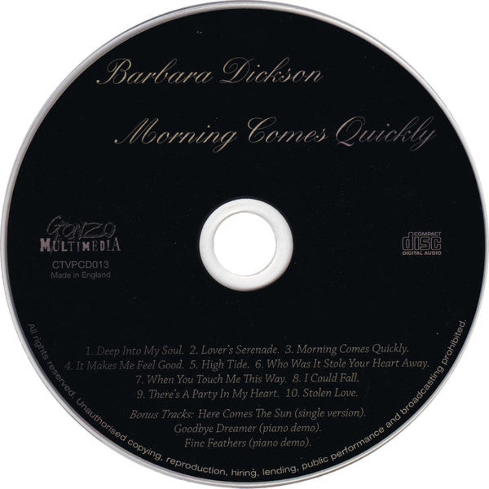 Barbara Dickson - Morning Comes Quickly CD, Album, Reissue