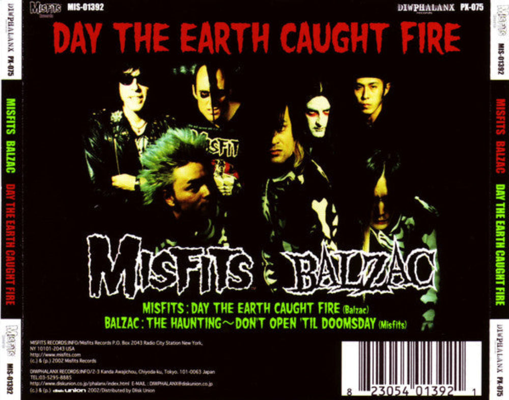 Misfits / Balzac - Day The Earth Caught Fire CD, Single