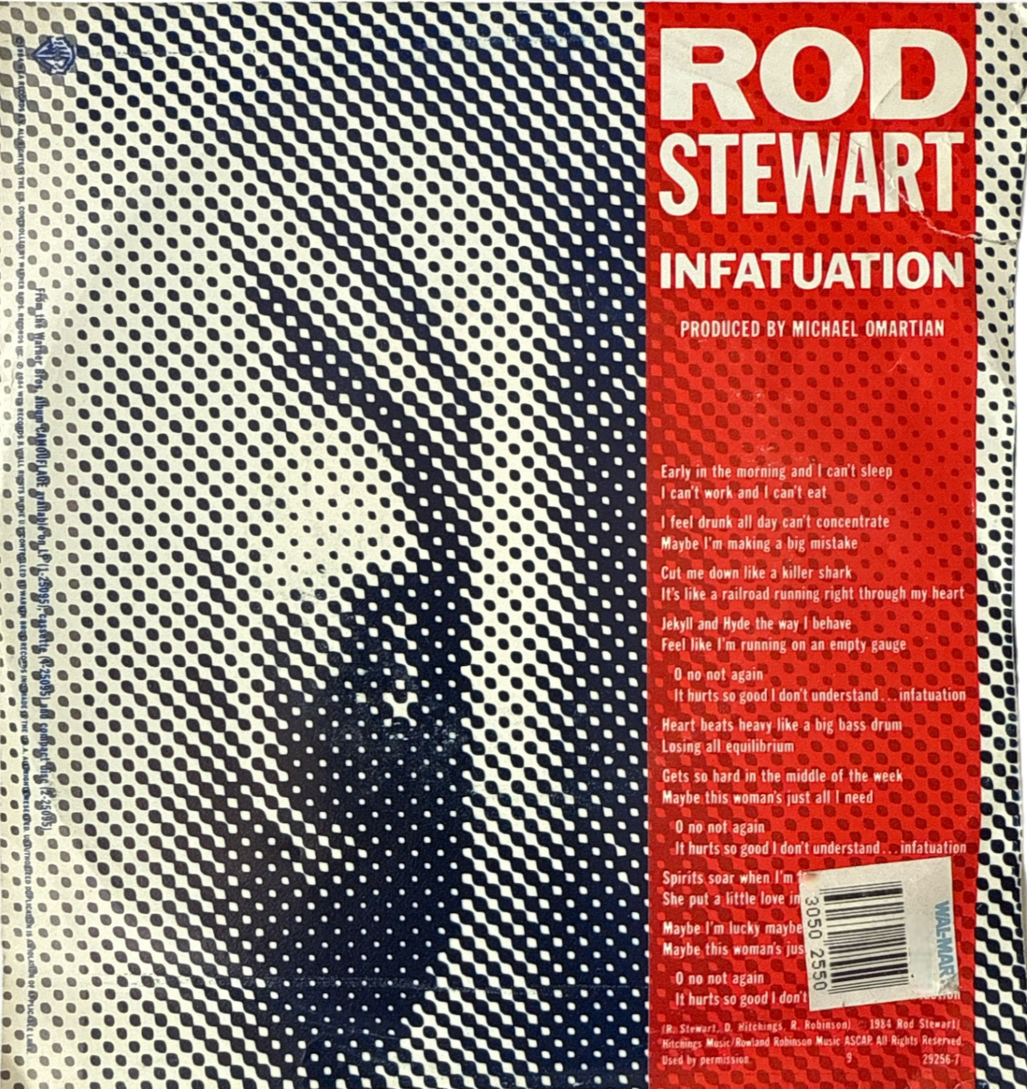 Rod Stewart β Infatuation / Three Time Loser (1984 US 7" Vinyl Single β Warner Bros. Records 7-29256