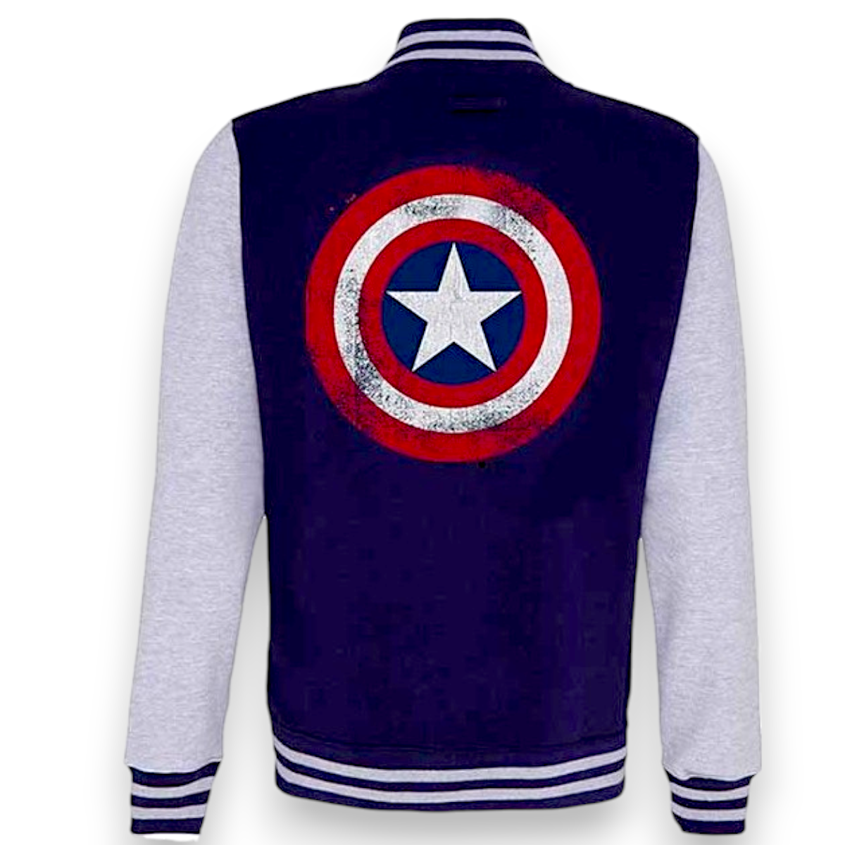 Marvel Avengers - Navy, Gray, White & Red Varsity Sweatshirt Jacket Imported Rock Off UK