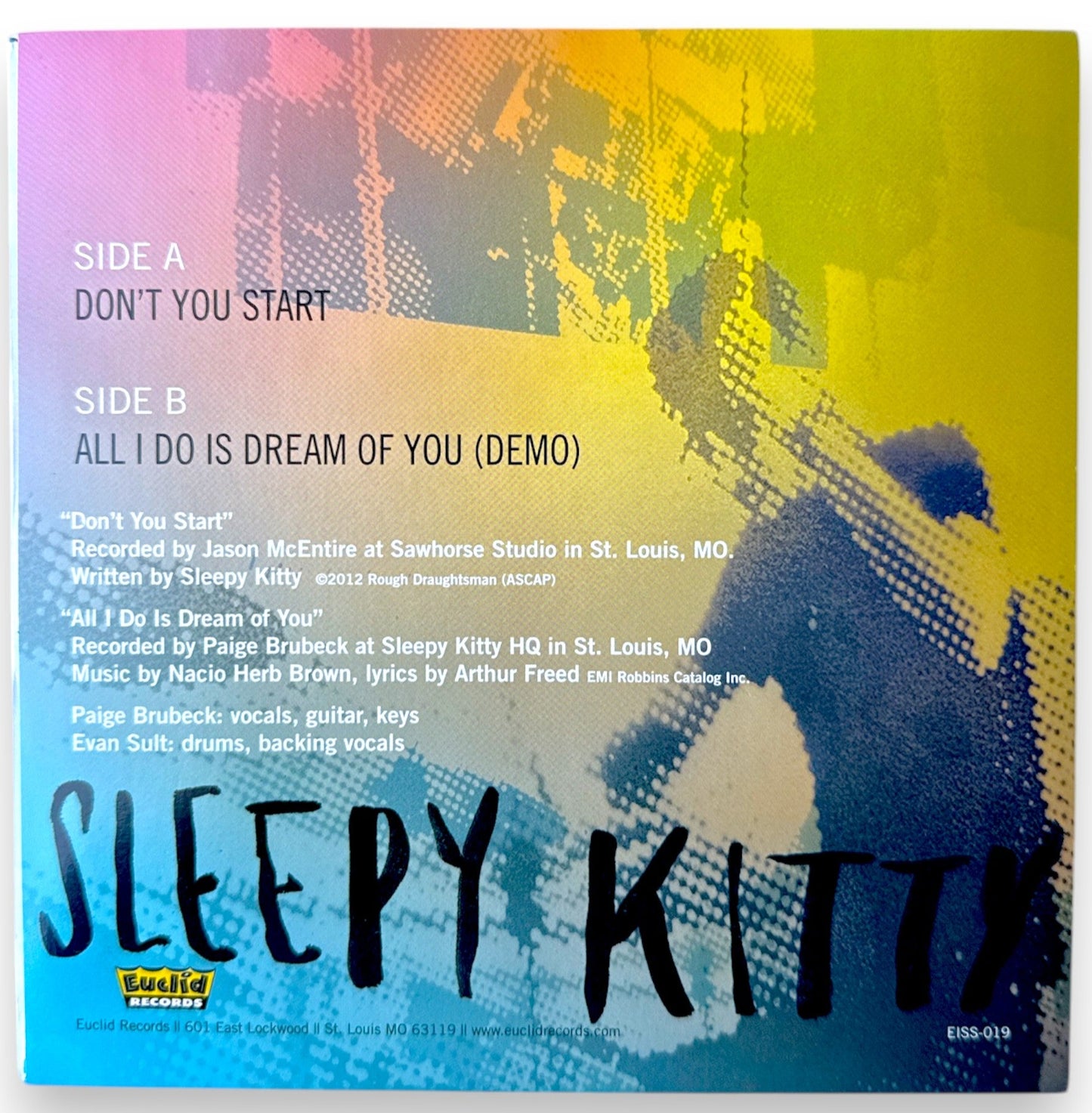 Sleepy Kitty – Don't You Start (7" Vinyl Single, White Vinyl)