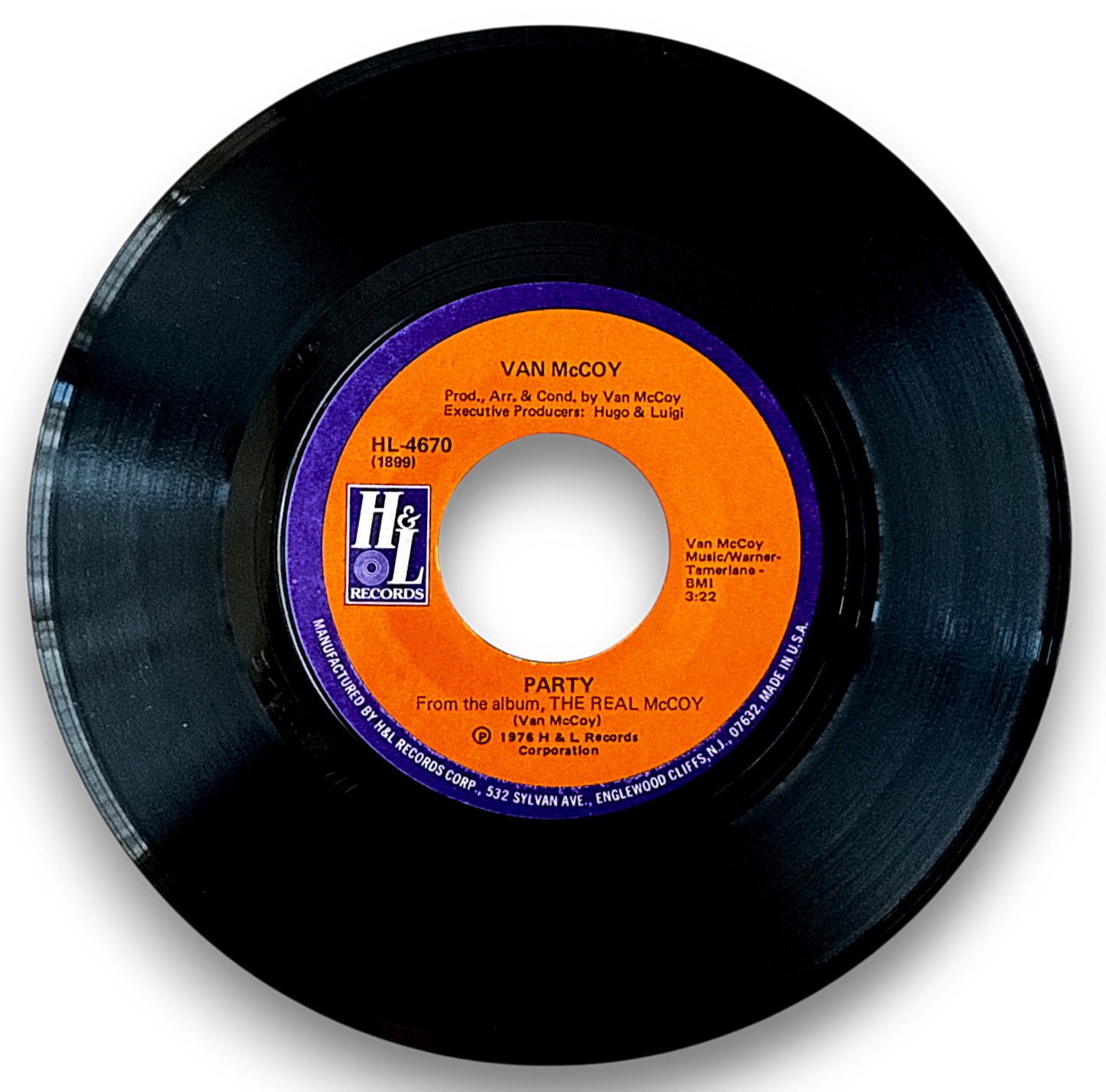 Van McCoy – Party / The Disco Kid (7" Vinyl Single) H & L Records NEW