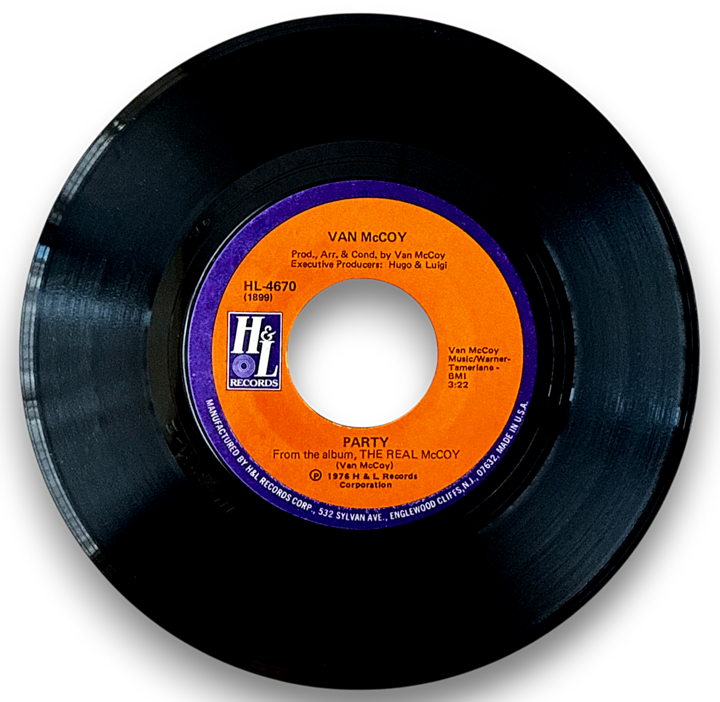 Van McCoy – Party / The Disco Kid (7" Vinyl Single) H & L Records NEW