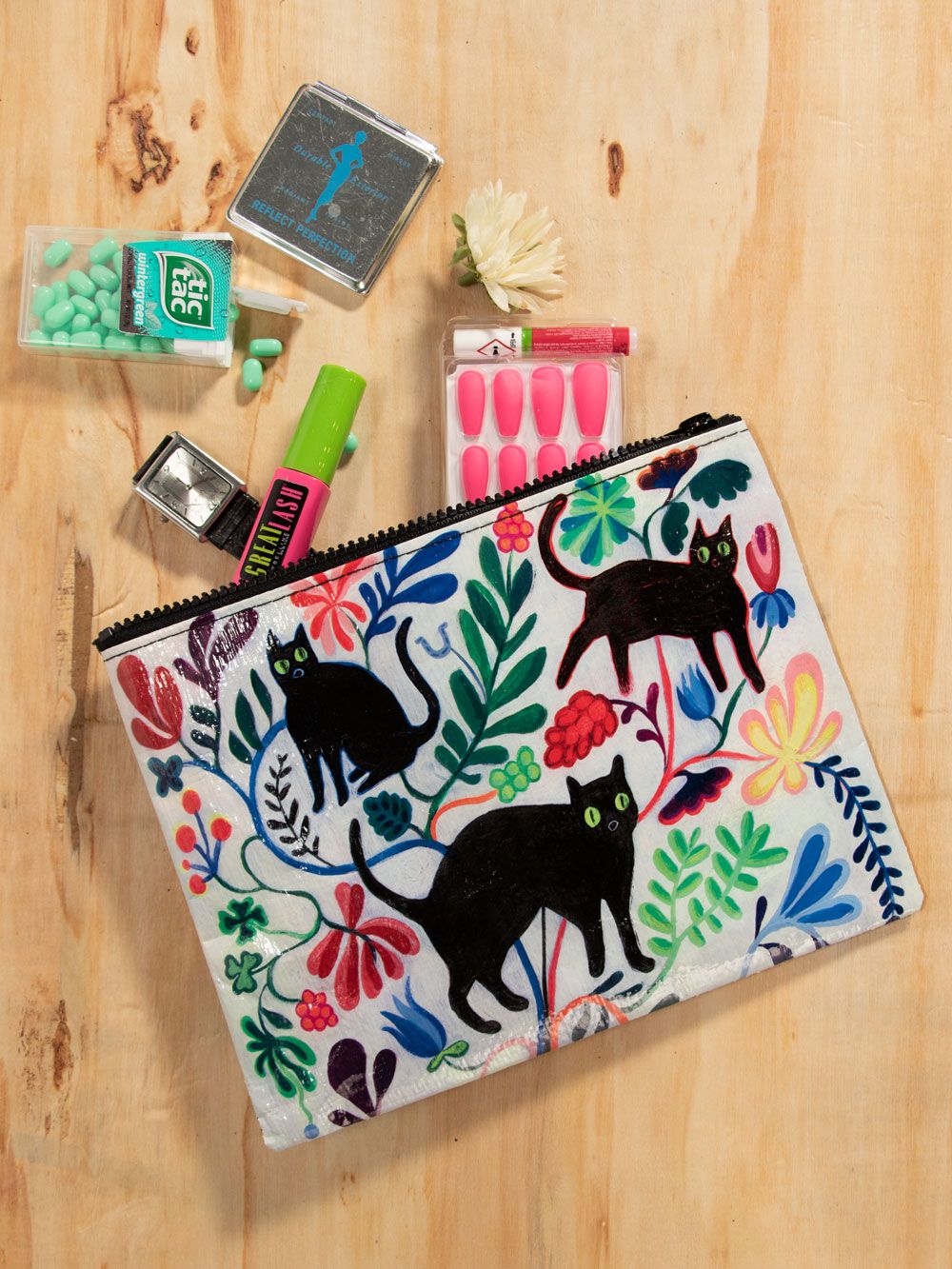 People I Love: 1. Cats - Tyvek Zipper Pouch (New With Tags) 7.25"h x 9.5"w.
