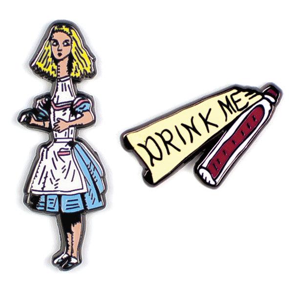 š Alice in Wonderland - Pin Set Of 2 - Enamel & Metal š