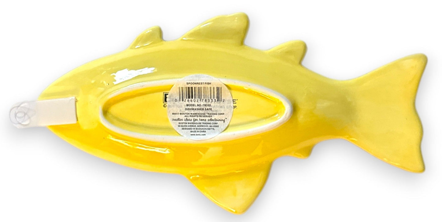 Fish - Spoon Rest Ceramic Hand Painted - From Boston Warehouse