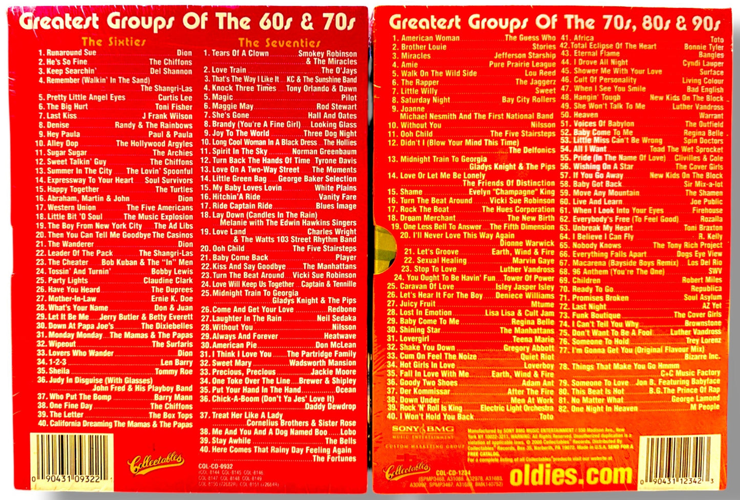 Great Groups Of The 60's, 70's, 80's & 90's 16 CD's in 2 Box Sets (ONLY 1)