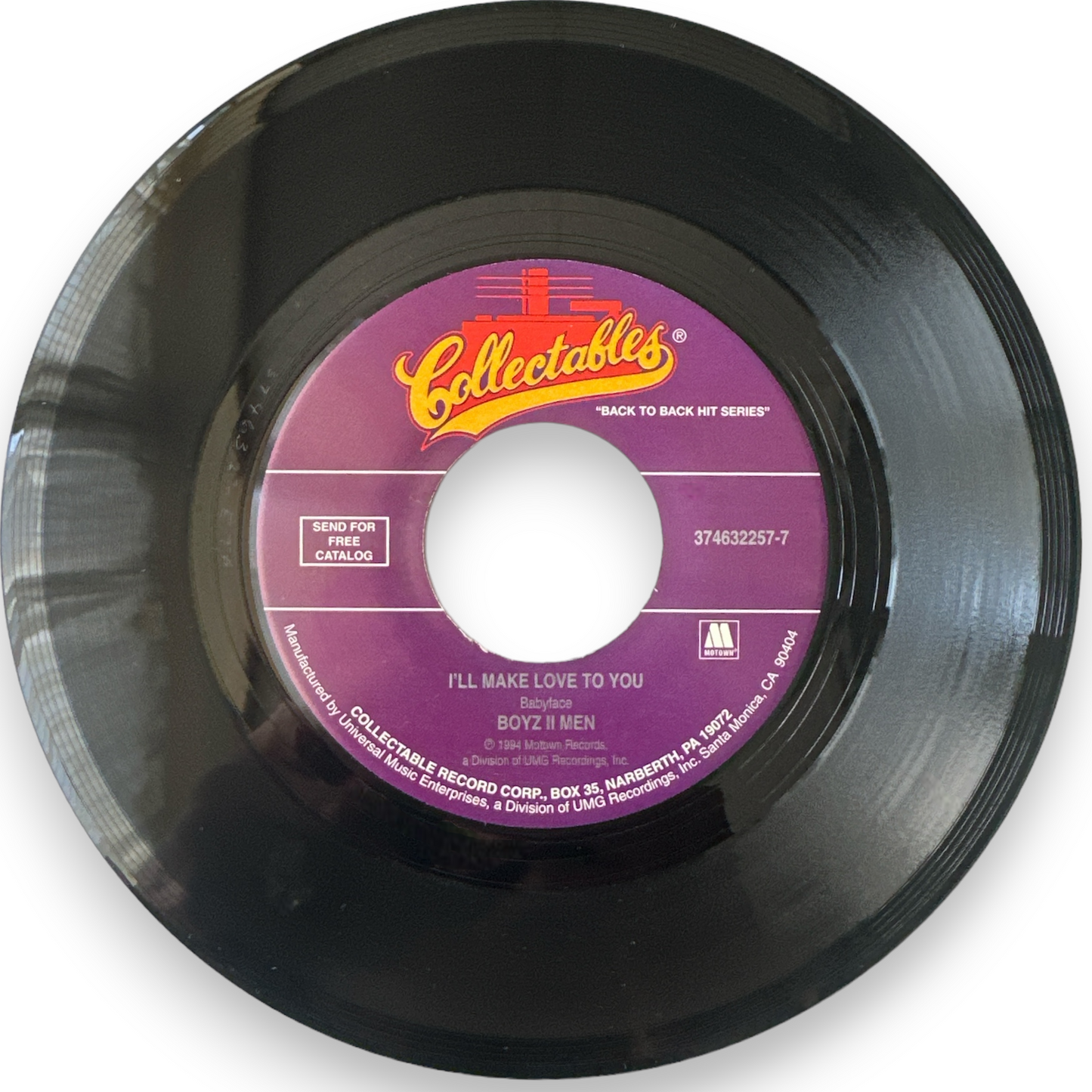 Boyz II Men I'll Make Love To You B/W Thank You (7" Vinyl, 45 RPM)