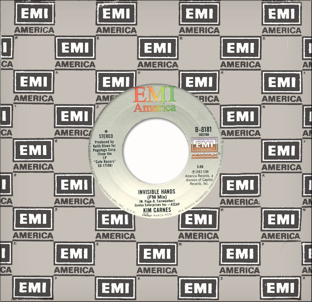 Kim Carnes Invisible Hands (FM Mix) / I'll Be Here Where the Heart Is